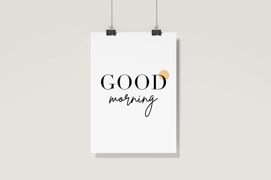 Good Morning Typography Poster