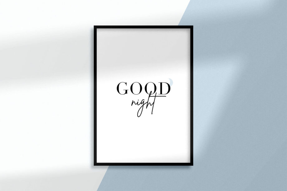 Good Night Typography Poster