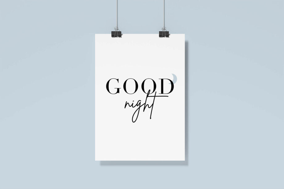 Good Night Typography Poster