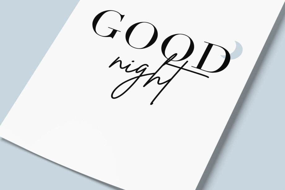 Good Night Typography Poster